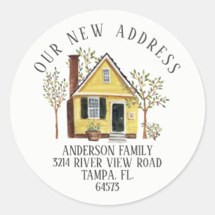 Charge House Ons nieuwe adres Label Sticker