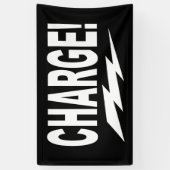Charge! met Lightning Bolt Motivatie Spandoek (Verticaal)