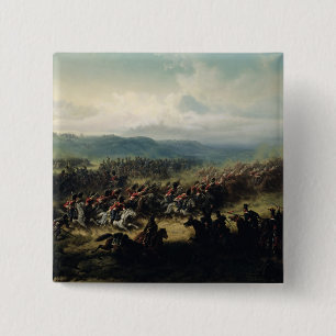Charge of the Light Brigade, 25 oktober 1854 Vierkante Button 5,1 Cm