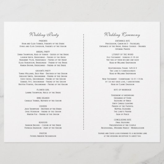 Charge Pink Blush Floral Gold Wedding Programme (Achterkant)