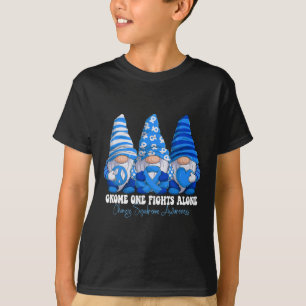 Charge Syndrome Awareness Maand Blauw Lint Gnomie T-shirt