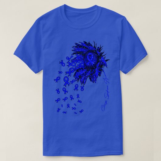 Charge Syndrome Awareness Zonnebloemlint bloemen T-shirt (Design voorkant)