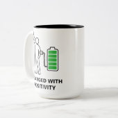 Charged With Positivity Mug ☕🔋 | Funny Motivation (Devant gauche)