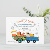 Chargement de citrouilles Invitation à la récolte (Debout devant)