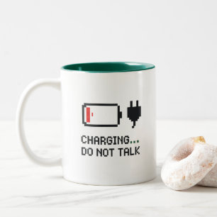Chargement… Ne Parlez Pas – Mug Batterie pour les