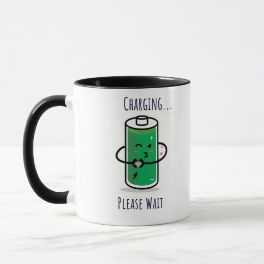 Chargement... Veuillez patienter - Drôle café Mug  (Gauche)