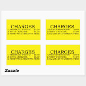 Charges Sticker rectangulaire (Feuille)
