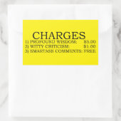 Charges Sticker rectangulaire (Sac)