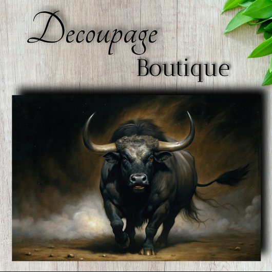 Charging Bull Decoupage Tissuepapier
