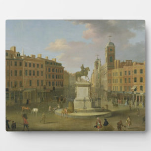 Charing Cross, met het standbeeld van koning Charl Fotoplaat