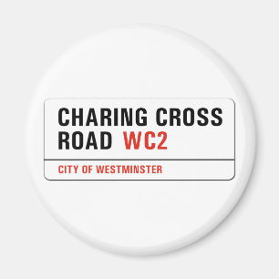 Charing Cross Road, London Street Sign Magneet