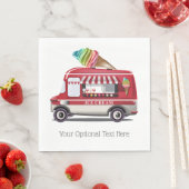 Chariot à crème glacée - serviettes en papier text (En situation)