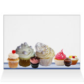 CHARIOT BLEU DE SWANS ET CUPCAKES JOYEUX ANNIVERSA (Intérieur Horizontal (Haut))