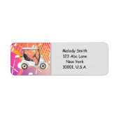 Chariot de golf avec nom et étiquette de adresse (Devant)