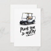 Chariot de golf carte de remerciements pour golfeu (Devant / Derrière)