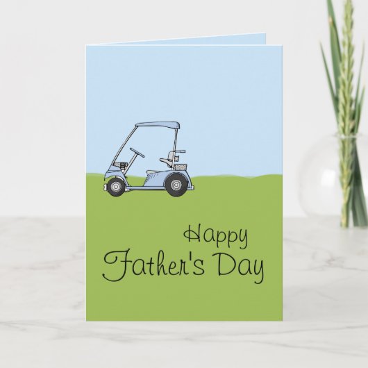 Chariot de golf - carte de voeux customisée (Devant)