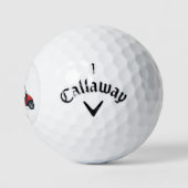 Chariot de golf rouge Nom Balle de golf Callaway D (Logo)