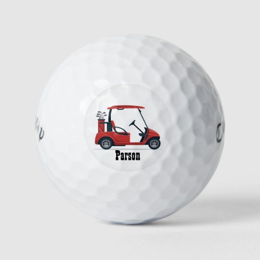 Chariot de golf rouge Nom Balle de golf Callaway D (Devant)