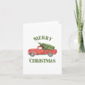 Chariot de Noël rouge Aquarelle (Devant)