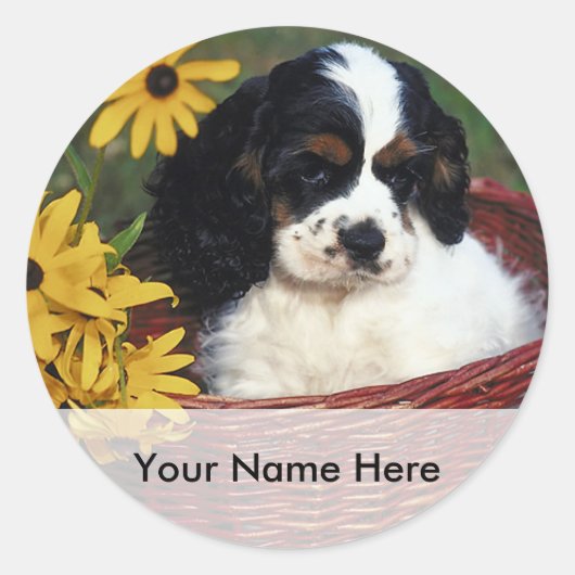 Chariot et fleurs dans une boîte Sticker (Devant)