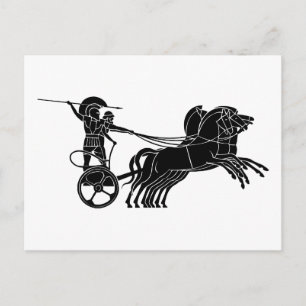 Chariot (paardenvervoer), Grieks reliëf Briefkaart