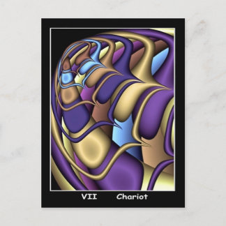 Chariot Tarot-kaart Briefkaart