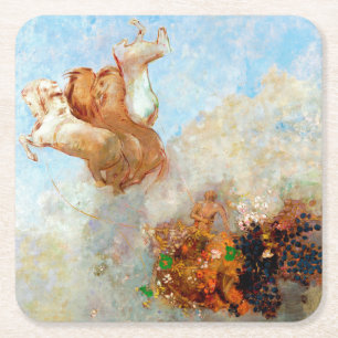 Chariot van Apollo, Redon Vierkante Kartonnen Onderzetter