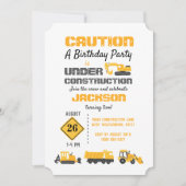 Chariots de construction Invitation de fête d'anni (Devant)