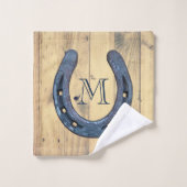 Chariots de fer à cheval rustiques et planches en  (Gant de toilette)