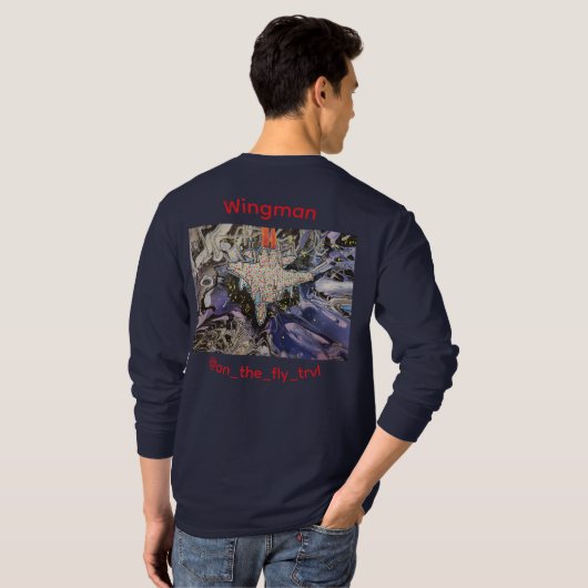 Charitable Wingman Long Sleeve- Men's T-shirt (Achterkant volledig)