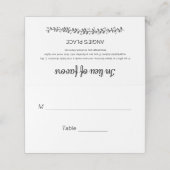 Charity Donation with Table Seating Number Wedding (Buitenkant ongevouwen)