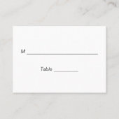 Charity Donation with Table Seating Number Wedding Plaatskaartje (Achterkant)