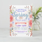 Charity fundraiser PTA PTO Spring festival nodigt Kaart (Staand voorkant)