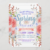 Charity fundraiser PTA PTO Spring festival nodigt Kaart (Voorkant / Achterkant)