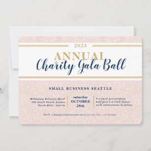 CHARITY GALA BALL elegant evenement marine roze go Kaart