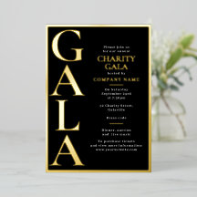 Charity Gala Sjabloon Fundraising Event Zwart Goud
