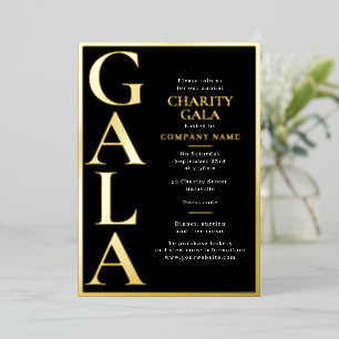 Charity Gala Sjabloon Fundraising Event Zwart Goud