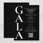 Charity Gala Template Fundraising Event QR Code Kaart (Voorkant / Achterkant)