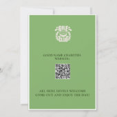 Charity Golf Toernooi Logo QR Code Kaart (Achterkant)
