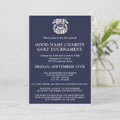 Charity Golf Toernooi Logo QR Code Kaart (Staand voorkant)