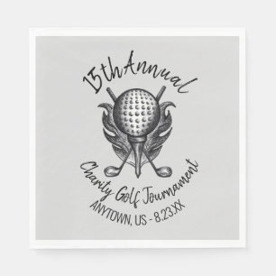 Charity Golf Tournament Ball T-shirt Clubs Course Servet