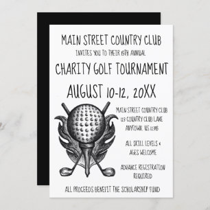 Charity Golf Tournament Sporting Event Ball Clubs Kaart