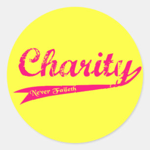 Charity Nooit Faileth LDS Relief Society Ronde Sticker