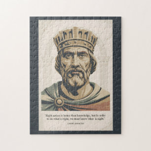 Charlemagne citaat Fransen Illustratie Vintage Legpuzzel