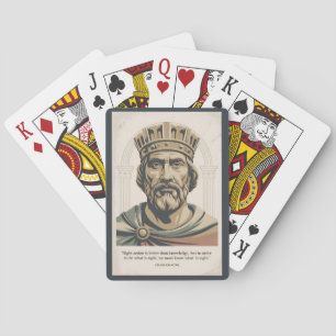 Charlemagne citaat Fransen Illustratie Vintage Pokerkaarten