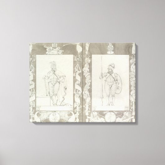 Charlemagne en Heymon, 1804-5 Canvas Afdruk (Voorkant)