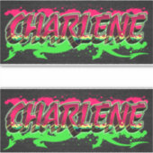 Charlene Vorname Name Graffiti Aufkleber Sticker (Voorkant)