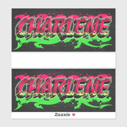 Charlene Vorname Name Graffiti Aufkleber Sticker (Vel)