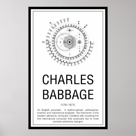 Charles Babbage Poster (Voorkant)