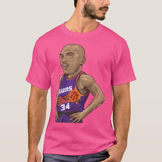 Charles Barkley 34 Art Chibi T-shirt (Voorkant)